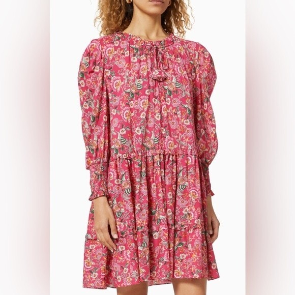 Misa Maya Mini Dress Falaise Floral Color: Pink Size S - Picture 3 of 8